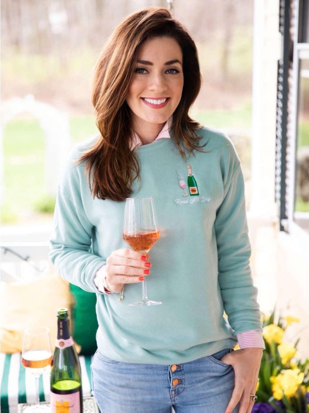 Kiel James Patrick Rosé All Day Crewneck Sweatshirt